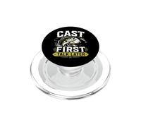 Cast First Talk Later - Gráfico de Humor de Pesca PopSockets PopGrip para MagSafe