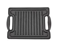 Cast Iron BBQ Grill Plate | Rectangular Design for Even Heating & Large Cooking Space | Grill Plate for Meats/Seafood/Vegetables | Thickened & Non - Coated Exterior