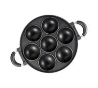 Cast Iron Biscuits Pan, 7 Cup Large Muffin Pan, Round Non Stick Baking