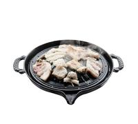Cast Iron Grill Pan, 11 Inch Steak Pan Outdoor Grill, Non-Stick Barbecue Griddle, Frying Plate for Cooking And Grilling, 34.5cm/13.58 inches, Heavy Duty, Sturdy Material