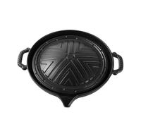 Cast Iron Grill Pan, 11 pulgadas sin tick Steak Pan for Outdoor Grilling, Heavy Duty Barbacoa Griddle Frying Plate Cooking Meat, Vegetables and More, 13,58 pulgadas