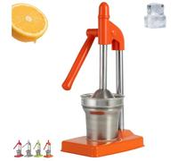 Cast Iron Juicer Hand Press, Manual Juicer Hand Press Cast Iron, Manual Juicers Stainless Steel Lemon Squeezer, for Bar Kitchen, Easy to Clean (orange)