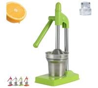 Cast Iron Juicer Hand Press, Manual Juicer Hand Press Cast Iron, Manual Juicers Stainless Steel Lemon Squeezer, for Bar Kitchen, Easy to Clean (green)