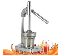 Cast Iron Juicer Hand Press, Manual Juicer Hand Press,Stainless Steel Lemon Squeezer for Bar Kitchen, Easy to Clean (Silver)