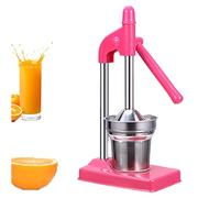 Cast Iron Juicer Hand Press - Manual Juicer Hand Press, Stainless Steel Lemon Squeezer, for Fresh Lemonade Orange Juice, Easy to Clean, Home and Kitchen. (Pink)
