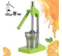Cast Iron Juicer Hand Press, Manual Juicer Stainless Steel Lemon Squeezer, Heavy Duty Countertop Lime Citrus Machine, Easy to Clean, Home and Kitchen (Green)