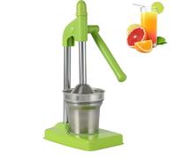 Cast Iron Juicer Hand Press,Professional Can Can Manual Juice Press,Manual Juicer Stainless Steel Lemon Squeezer, for Fresh Lemonade Orange Juice, Easy To Clean (Green)