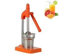 Cast Iron Juicer Hand Press,Professional Can Can Manual Juice Press,Manual Juicer Stainless Steel Lemon Squeezer, for Fresh Lemonade Orange Juice, Easy To Clean (Orange)