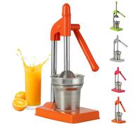 Cast Iron Juicer Hand Press, Stainless Steel Juicers for Citrus Oranges Lemons, Easy To Clean Metal Juicers Kitchen Tool (Orange)