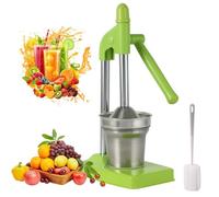 Cast Iron Juicer Hand Press, Stainless Steel Lemon Squeezer, With Non-skid Cup Baseeffort Saving Lever, For Fresh Lemonade Orange Juice, Easy To Use, Home And Kitchen Essentials (Green)