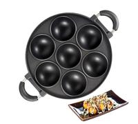 Cast Iron Muffin Tin - Miini Cake Pan With Handles | bisscuit Pan Cast I | Pre-Seasoned 7-Cavity Baking Tray | Nonstick Pancake, Whoopie Pie, Cupcake Mold | Heavy-Duty Bakeware For Oven Cooking