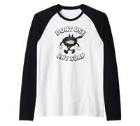 Cast Iron Skillet Funny Dont Use Any Soap Retro Pan Camiseta Manga Raglan