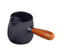 Cast Iron Teapot - 600ml Wooden Handle Kettle for Boiling | Spill-Proof Teapot for Kitchen Stove Desktop Travel Home Office Dining Dormitory Camping, Traditional Japanese Style Tea Kettle