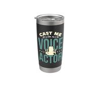 Cast Me I'm A Voice Loves Locutor Locutor Actor de voz Vaso térmico de acero inoxidable de doble pared