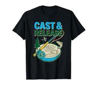 Cast & Release Pesca con Mosca Catch Life Trucha Reel Rod Fisherm Camiseta