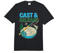 Cast & Release Pesca con Mosca Catch Life Trucha Reel Rod Fisherm Comfort Colors Adult Heavyweight T-Shirt
