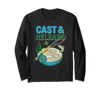 Cast & Release Pesca con Mosca Catch Life Trucha Reel Rod Fisherm Manga Larga