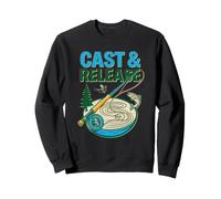Cast & Release Pesca con Mosca Catch Life Trucha Reel Rod Fisherm Sudadera