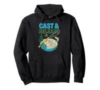 Cast & Release Pesca con Mosca Catch Life Trucha Reel Rod Fisherm Sudadera con Capucha