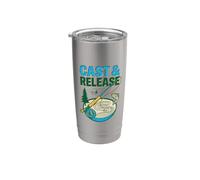 Cast & Release Pesca con mosca Catch Life Trucha Reel Rod Fisherm Vaso térmico de acero inoxidable de doble pared