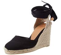 Alpargatas Carina en algodón orgánico, cierre mediante lazada. - Mujer color: Negro talla: 38