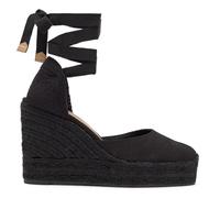 Castañer · Alpargata CARINA C/8ED/001 en algodón orgánico con doble plataforma y cuña tintada de 11cm - Mujer color: Negro talla: 38