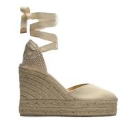Castañer · Alpargata CHIARA/8ED/001 en algodón orgánico con doble plataforma y cuña de 11cm - Mujer color: Marfil talla: 37