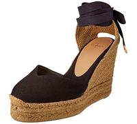 Alpargatas Chiara en algodón orgánico, cierre mediante lazada y doble plataforma. - Mujer color: Negro talla: 37
