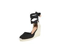 CASTAÑER | Alpargata de cuña Carina elaborada en Lona 9 cm | Mujer | Negro | 38