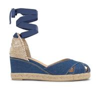 Castañer · Alpargata de mujer CHABELI/6/263 en denim con cierre de cintas y cuña de yute de 7cm - Mujer color: Azul talla: 36