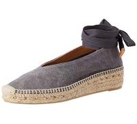 Castañer · Alpargata Plana GEA/2/002 en algodón orgánico Lavado con Cintas extraíbles - Mujer Color: Gris Talla: 39