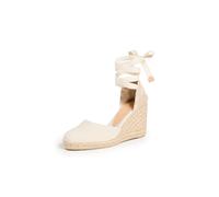 Castañer Alpargatas Carina en algodón orgánico, Cierre Mediante Lazada. - Color: Blanco Talla: 36