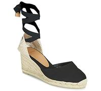 Alpargatas de cuña de algodón CARINA Mujer Talla 39. Color Negro