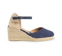 Castañer - Alpargatas Carol en algodón acabado lavado- cierre lateral de pulsera con hebilla metálica. - Shoes - Mujer - Azul - 36 EU -