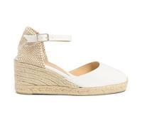 Castañer Alpargatas Carol en algodón orgánico, cierre lateral de pulsera con hebilla metálica. - color: blanco talla: 36