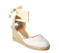 Castañer CARINA/6/001 Alpargata cuña mujer Punta redonda cerrada Color BLANCO