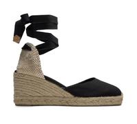 Alpargatas Carina en algodón orgánico, cierre mediante lazada. - Mujer color: Negro talla: 36