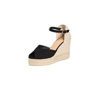 Castañer Sandalia Bianca Color Negro ELABORADA EN Canvas con Cierre DE Pulsera Y Altura DE 11 CM | Talla 39 Mujer, EU