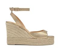 Castañer · Sandalia BLAIR/8ED/118 en piel metalizada con cierre de pulsera y cuña de 11cm - Mujer color: oro talla: 40