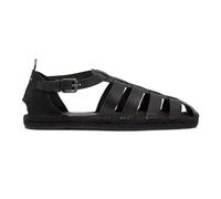 Castañer · Sandalia plana cangrejera PIETRO C/261 en vaqueta con cierre de hebilla - Hombre color: Negro talla: 44