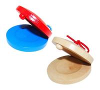 Castanets De Madera - Juguete para El Dedo para Niños Pequeños, Fabricante De Sonido De Mano para El Aprendizaje Musical | Instrumento De Percusión De Madera, Arcilla De Ritmo Cultural para Jardín De