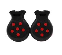 Castañuela de Madera en Diseño de Elementos Españoles para Fiestas Sevillana Ferias Baile de Flamenco (Negro lunar rojo)