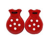 Castañuela de Madera en Diseño de Elementos Españoles para Fiestas Sevillana Ferias Baile de Flamenco (Rojo lunar blanco)