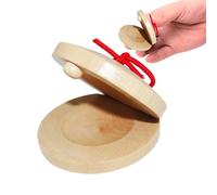 Castañuelas de madera para niños, castañuelas españolas, castañuelas de madera, divertidas castañuelas de mano, para actuaciones en escenario de jardín de infantes, lecciones de música