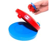 Castañuelas de madera para niños, castañuelas españolas, castañuelas de madera, divertidas castañuelas de mano, para actuaciones en escenario de jardín de infantes, lecciones de música