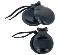 Castañuelas Jale-Pollopas Negro Nº5 - Instrumento Flamenco para Baile y Clásico - Ideales Principiantes - Sonido Tradicional, Tamaño Compacto con Caja Protectora