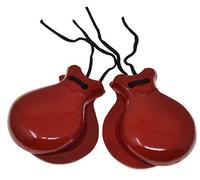Castañuelas rojas para adultos 2 pares de castañuelas rojo Castañuelas Castañuelas españolas Colores tradicionales españoles España Recuerdo Regalo Percusión de mano