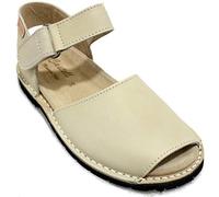 Castell 1062 Rolls - Avarcas Menorquinas para Hombre con Suela Anatómica y Cierre Adhesivo Textil Color Natural - 40, Beige