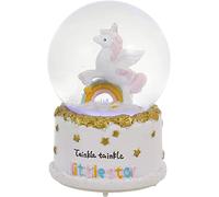 Castell Deco - Bola De Nieve, Globo De Cristal, Música & Luz - Unicornio, Arco Iris, Caja Musical, luz de Noche, mas de 7 melodías Diferentes.