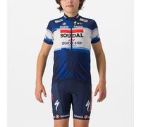 Maillot Soudal Quick-Step 2023 manga corta infantil azul blanco - 6